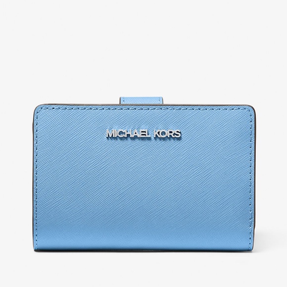 MICHAEL KORS Medium Crossgrain Leather Bifold Wallet South Pacific NWT - Picture 11 of 16